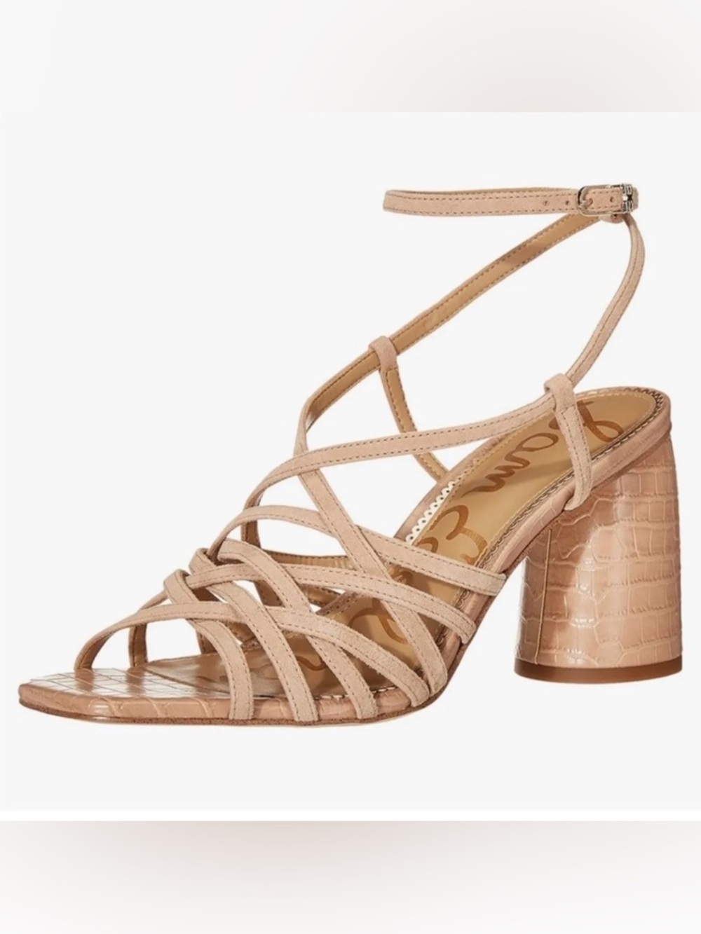 Sam Edelman Daffodil Block Heel Toasted Almond Size 8M